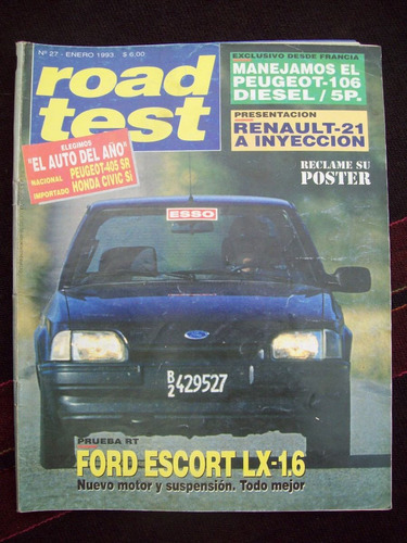 Road Test 27 1/93 Peugeot 405 Sr Honda Civic Si Peugeot 106