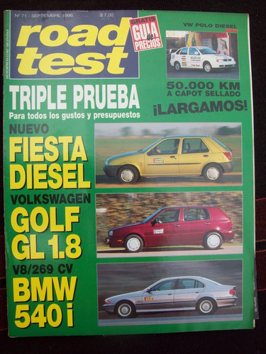 Road Test 71 9/96 Ford Fiesta Diesel Volkswagen Golf Gl 1.8