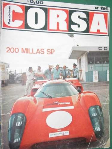 Revista Corsa 196 Vanwall F-1 Nissan R381 200 Millas Entel