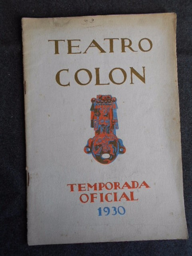 Programa Teatro Colon 1930 Lo Straniero Y Scheherezada Castr