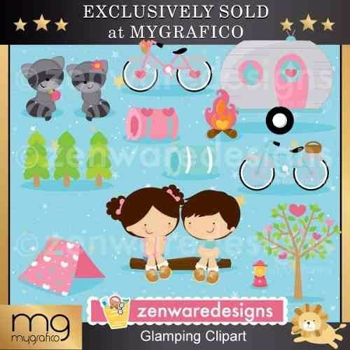 Kit Imprimible Camping Campamento 5 Imagenes Clipart