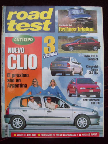 Road Test 89 3/98 Renault Clio Ford Ranger Turbo Diesel