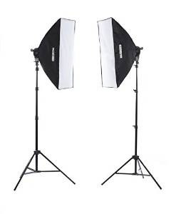 Studiopro 3200 Watt Doble 24  X36  Softbox Retrato Continua 