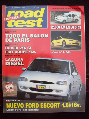Road Test 73 11/96 Ford Escort 1.8i/16v Renault Laguna Diese