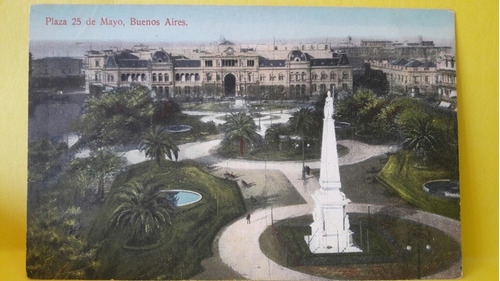 Antigua Postal De La Plaza De Mayo Buenos Aires