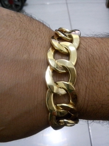 Pulseira 28 Gramas Ouro 18 Oca