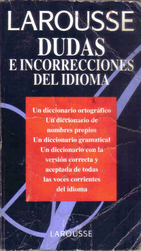 Diccionario Dudas E Incorrecciones Idioma Corripio Larousse
