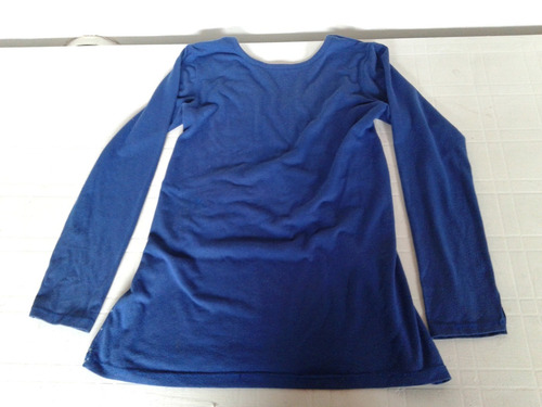 Remera Remeron Azul De Algodon Talle L