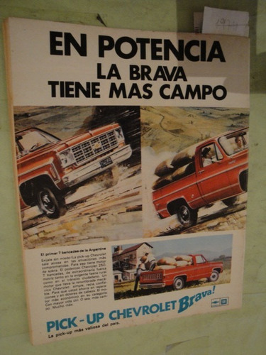 Publicidad Chevrolet Pick Up Brava Año 1977