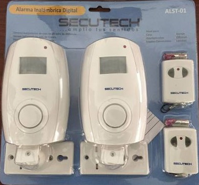 Alarma Secutech 2 Sensores Infrarojos Inhalambricos/2control