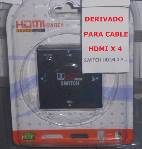 Derivado Para Cable Hdmi X 4