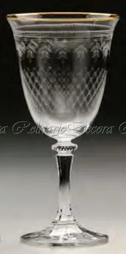 Conj. Completo Taças Cristal Bohemia Filetes Com Detalhes