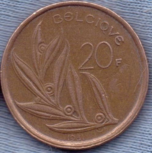 Belgica 20 Francs 1981 * Leyenda En Frances * Baudouin I *