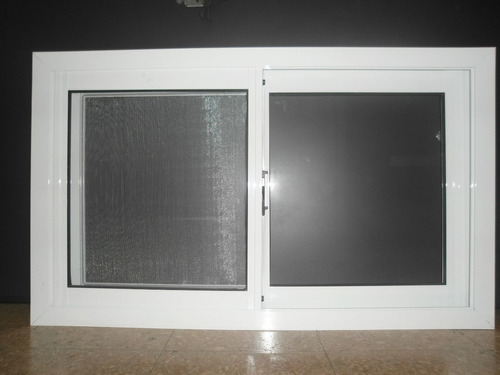 Ventana Aluminio Blanco Herrero 120x060 Vidrio Y Mosquitero