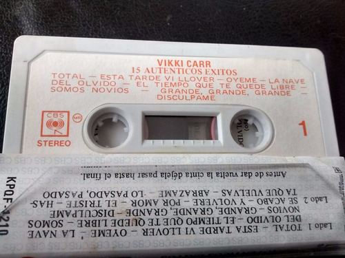 Cassette De Vikki Carr - 15 Autenticos Exitos Shell(276