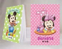 Comprar Minnie Y Mickey Bebe Souvenir Anotador Personalizado X32!!!