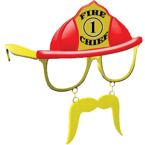 Jefe De Bomberos Claro Sunstache Adulto Halloween Accesorios