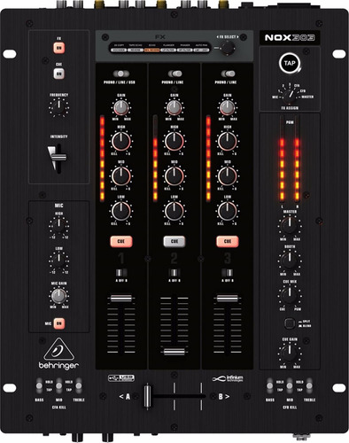 Mezcladora De Dj 3 Canales Con Crossfader, Behringer Nox303
