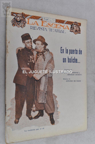 Revista La Escena Teatro En La Puerta De Boliche Campo 1922