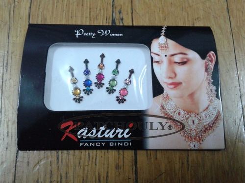 Imagen 7 de 7 de Bindi Bindu Gota Punto Hindú Autoadhesivo C/s Strass Sticker