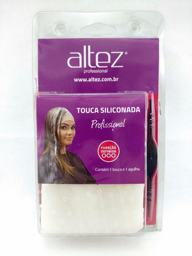 3 Toucas Silicone Altez P/ Mechas, Luzes, Reflexo + Agulha