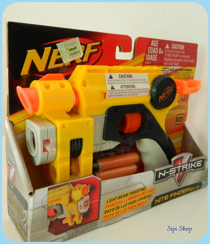 Pistola Nerf Nite Finder Con Laser Para Apuntar Dardos