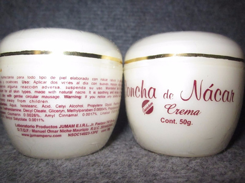 Crema De Concha De Nacar  50 Grs