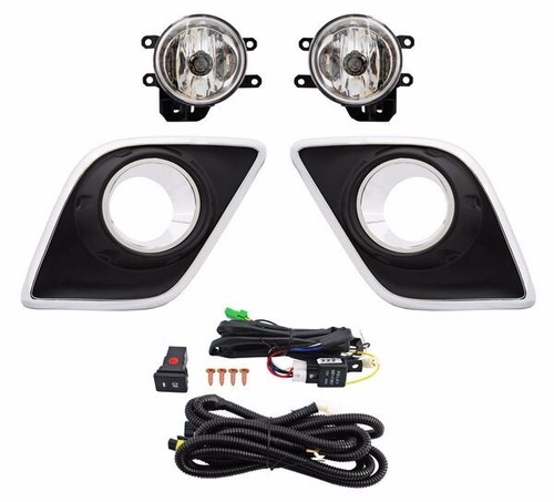 Juego Faros De Niebla Hilux 16 19 2 Biseles Cromo Switch Msi