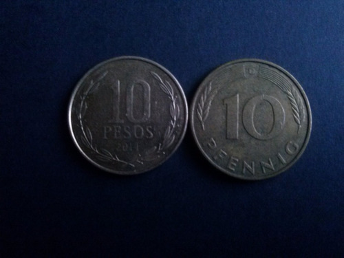 Moneda Alemania Federal 10 Pfening 1991 Bronce Ceca D (c28)