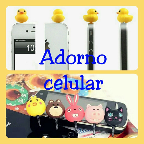 Adorno Para Celular Plug Antipolvo... Pollito - Animales