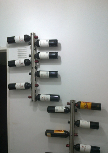 Vinoteca De Pared De Acero Inoxidable Para 6 Botellas