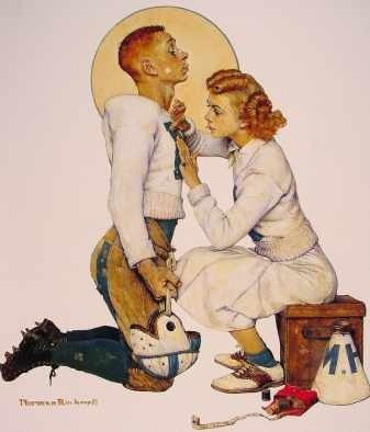 La Costura - Norman Rockwell - Lámina 45x30 Cm.