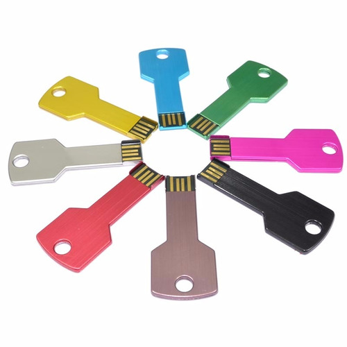 Pendrive Llave Varios Colores De 32gb Personalizado Logo