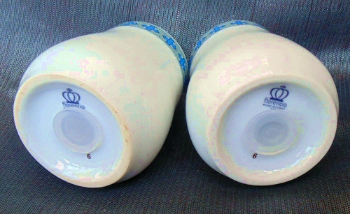 Porcelana Florencia Vintage Par Salero Pimentero D Coleccion