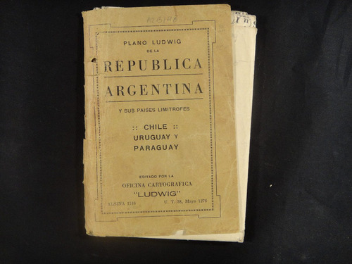 Plano Ludwig De La República Argentina Y Países  Limítrofes.