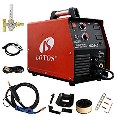 Lotos Mig140 140 Amp Mig Soldador De Alambre Con Núcleo De F