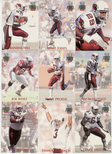 1992 Pro Set Power Lote Arizona Cardinals