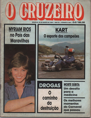 Revista O Cruzeiro - Março De 1982 - Myriam Rios - Raridade