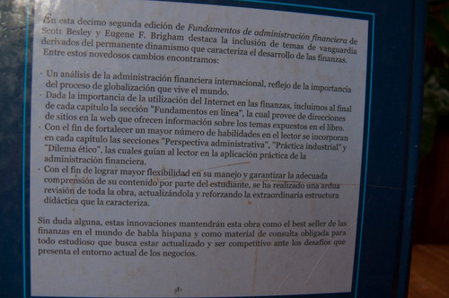 Fundamentos De Administración Financiera. Doceava Edición. (Usado)
