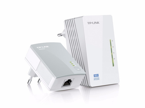 Imagen 2 de 3 de Extensor Rango Powerline Wifi Av500 A 300 Mbps Kit Tp Link