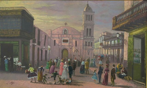 Cuadros Al Oleo Lima Antigua.pinturas Para Sala Hogar