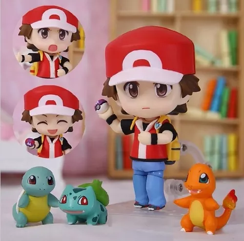 Boneco Ash Ketchum Uniforme Vermelho (Red): Pokémon Figma - Good