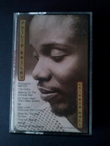 Casete Philip Bailey Chinese Wall Edicion Cbs Usa