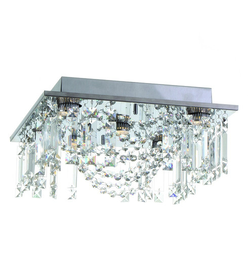 Lustre Plafon Eugene - Inox - Auremar - Cristais Importados