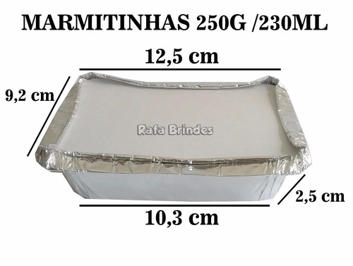 600 Marmitinhas Para Personalizar - 250g