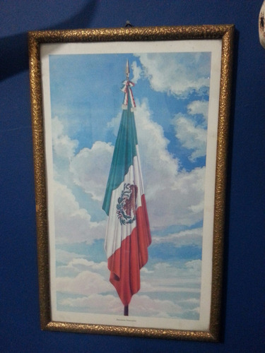 Cuadro Antiguo. Bandera Nacional