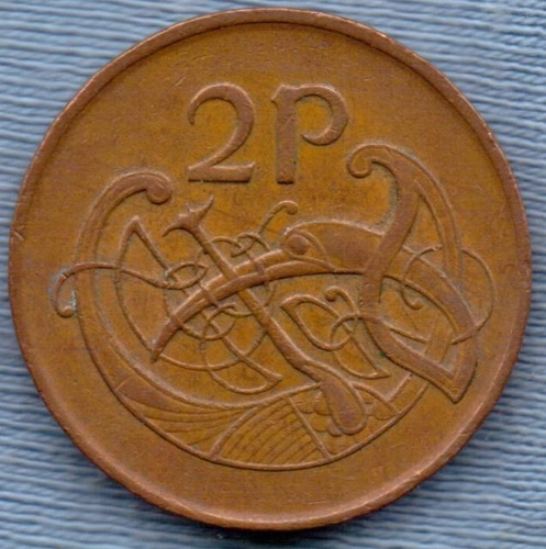 Irlanda 2 Pence 1986 * Ave * Arpa Irlandesa *