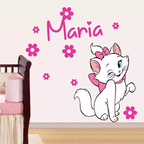 Adesivo De Parede Gatinha Marie Desenho Quarto De Menina - pinkie - Adesivo  de Parede - Magazine Luiza