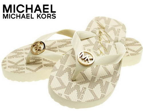 Sandalias Flip Flops Beige Michael Kors  - 100% Original