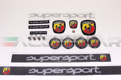 Kit Nº3 Adesivos Abarth Supersport P/ Fiat Novo Palio